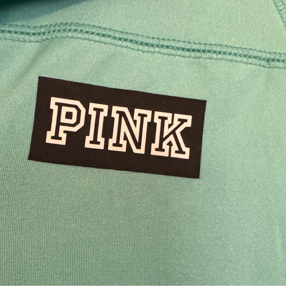 Victoria Secret PINK Teal And Black‎ 1/4 Zip Pullover Lightweight Adult Small - Picture 2 of 6
